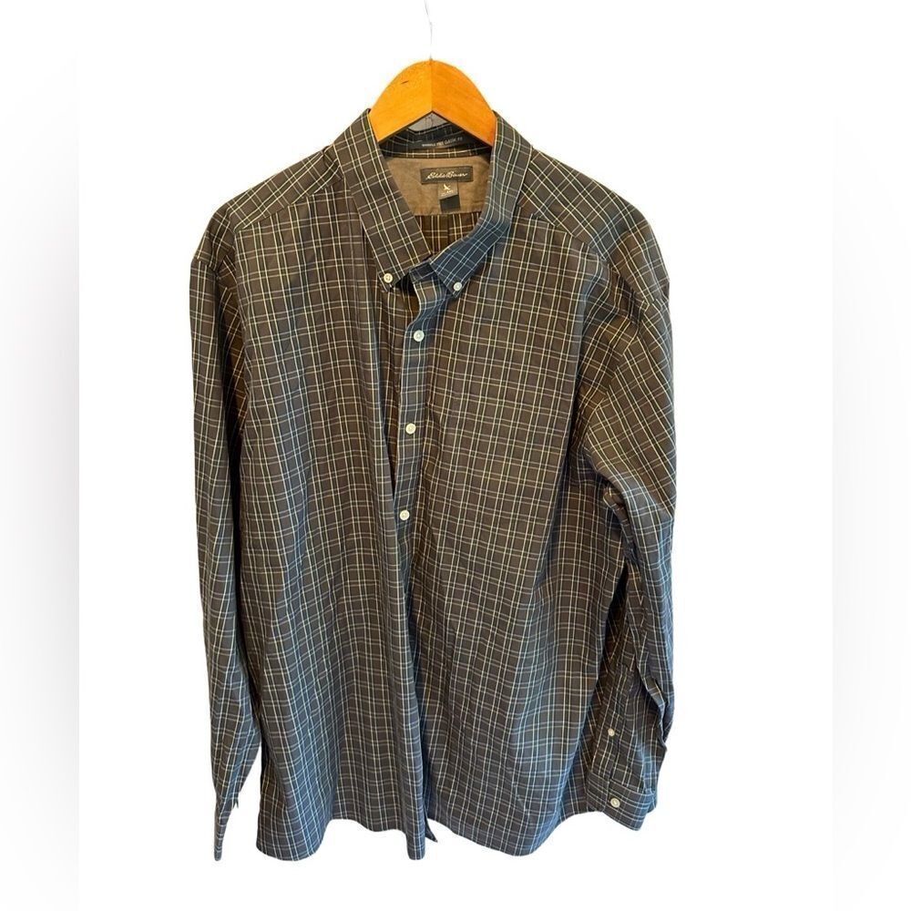 Eddie Bauer Plaid Wrinkle Free Classic Fit Button Down Shirt Men’s Size 2XL